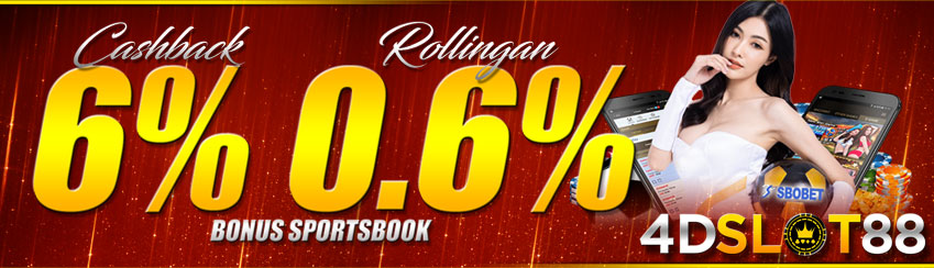 CASHBACK SPORTSBOOK 6% SETIAP MINGGUNYA